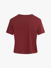 Favorite Daughter The Cropped Collegiate Tee in Sangria Nights