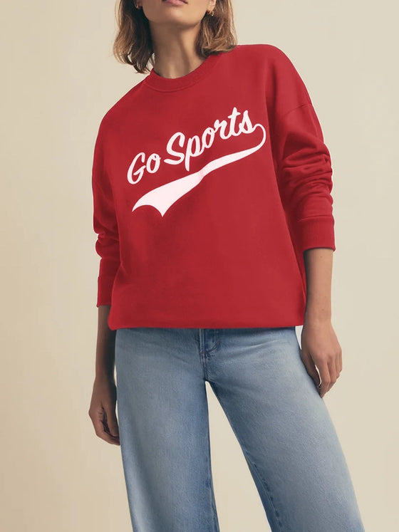 Favorite Daughter Go Sports Sweatshirt in Red