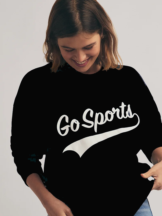 Favorite Daughter Go Sports Sweatshirt in Black