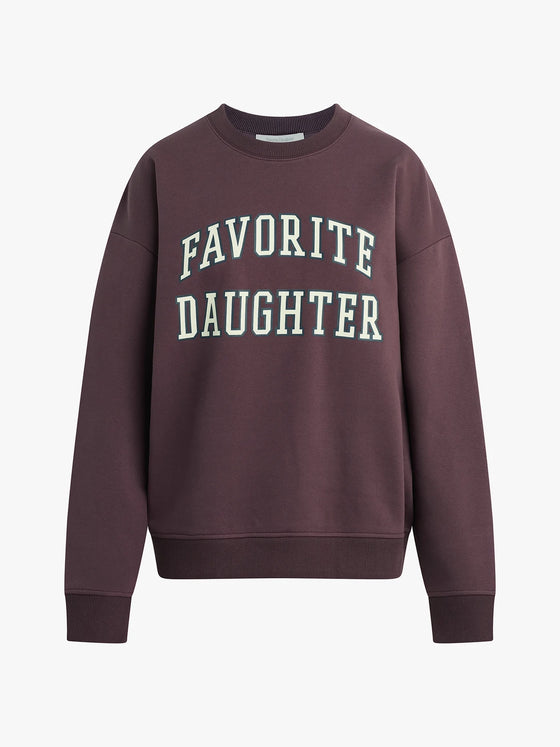 Favorite Daughter The Collegiate Sweatshirt in Burgundy Gardenia