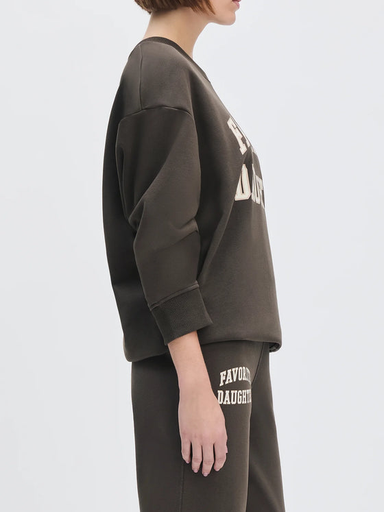 Favorite Daughter The Collegiate Sweatshirt in Coffee Gardenia