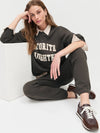 Favorite Daughter The Collegiate Sweatshirt in Coffee Gardenia