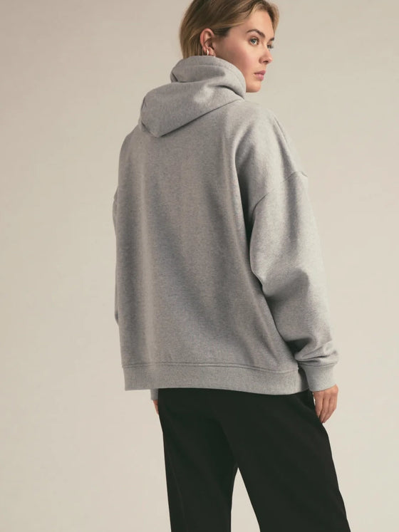 Favorite Daughter The Collegiate Hoodie in heather grey