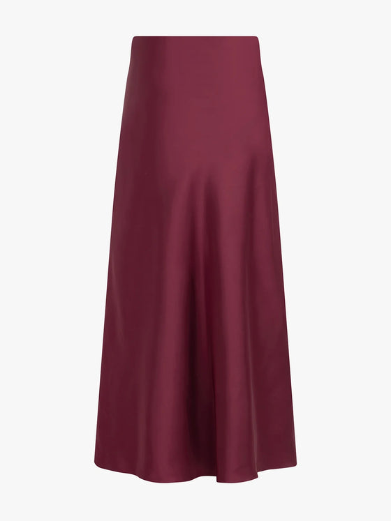 Favorite Daughter The Suzy Skirt in Sangria Nights wine silk