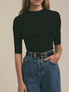 Favorite Daughter The Amelia Crewneck Top in Black