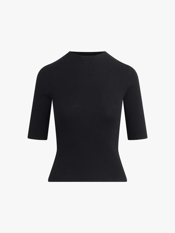 Favorite Daughter The Amelia Crewneck Top in Black