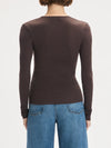 Favorite Daughter Take It Easy Long Sleeve Top in Coffee