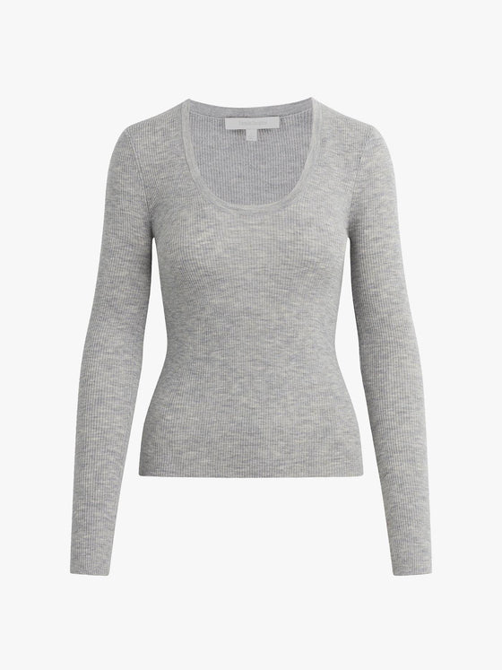 Favorite Daughter Take It Easy Long Sleeve Top in Heather Grey