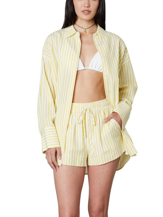 Tony Oversized Shirt in Limoncello Nia