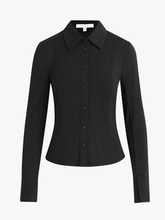 Favorite Daughter The Trinity Top in Black button down