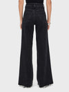 Good American Soft Tech Good Waist Palazzo Jeans in Black391 Black