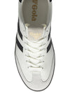 Gola Cyclone Leather Sneaker in White/Black/Gum