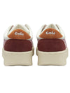 Gola Grandslam Trident Sneakers in White/Candy/Moody Orange red