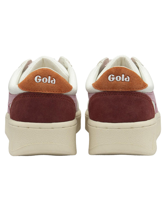 Gola Grandslam Trident Sneakers in White/Candy/Moody Orange red