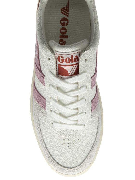 Gola Grandslam Trident Sneakers in White/Candy/Moody Orange