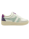 Gola Grandslam Trident Sneakers in White/Surf/Foxglove