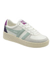 Gola Grandslam Trident Sneakers in White/Surf/Foxglove