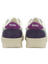 Gola Grandslam Trident Sneakers in White/Surf/Foxglove