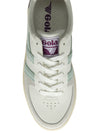 Gola Grandslam Trident Sneakers in White/Surf/Foxglove purple