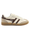 Gola Viper Leather Trainer in Off White/Bone/Otter/Gum