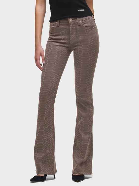 Hudson Jeans Barbara High-Rise Bootcut in Iron Snake Coated