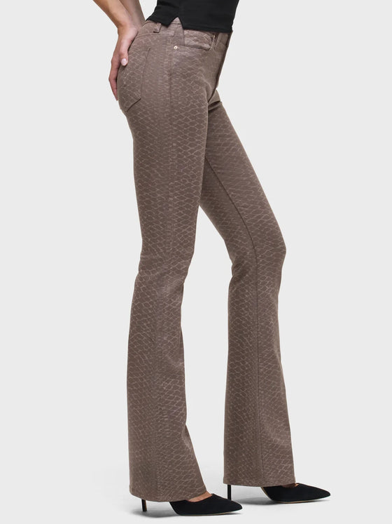 Hudson Jeans Barbara High-Rise Bootcut in Iron Snake Coated