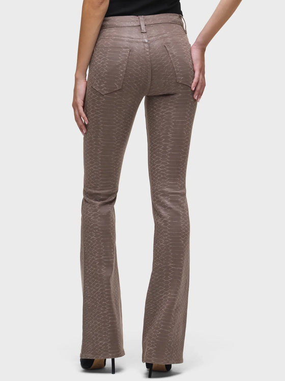 Hudson Jeans Barbara High-Rise Bootcut in Iron Snake Coated