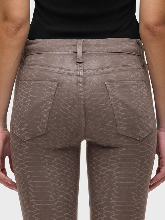 Hudson Jeans Barbara High-Rise Bootcut in Iron Snake Coated