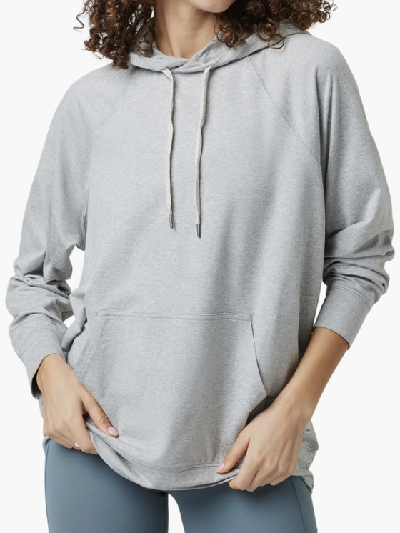 Vuori Halo Oversized Hoodie Pale Grey Heather