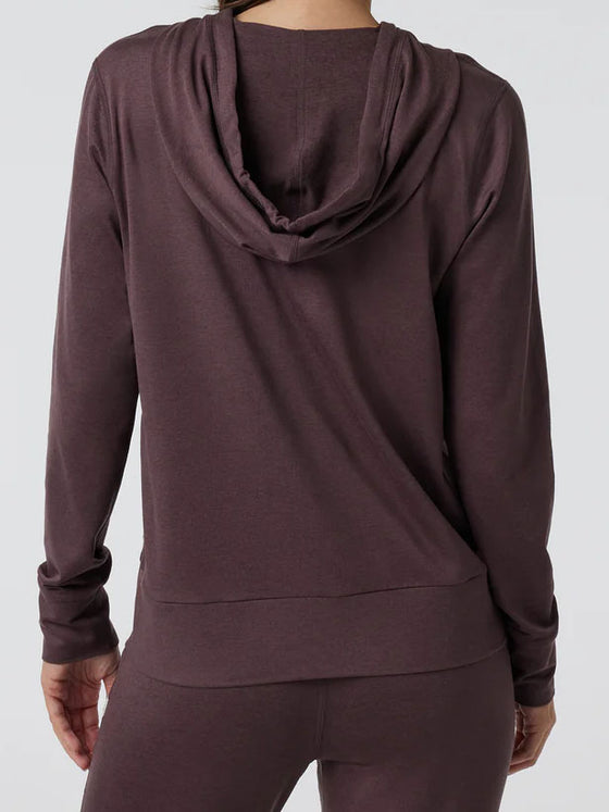 Vuori Halo Performance Hoodie Elderberry Heather