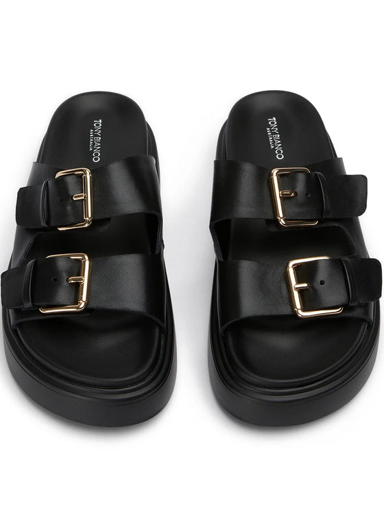 Tony Bianco Jagger in Black Nappa leather birkenstock