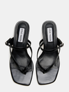 JESSA Black Leather Strappy Kitten Heel Steve Madden Women's Strappy Heel in Black