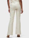 Hudson Barbara High-Rise Bootcut Trouser in Creme side slit
