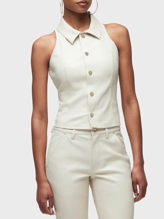 Hudson Halter Vest in Creme