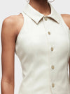 Hudson Halter Vest in Creme cream