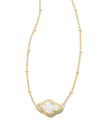 Abbie Pendant Necklace Gold Ivory Mother of Pearl Kendra Scott