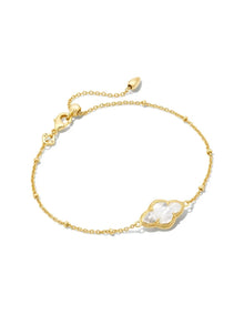  Abbie Satellite Chain Bracelet Gold Ivory Mother of Pearl Kendra Scott