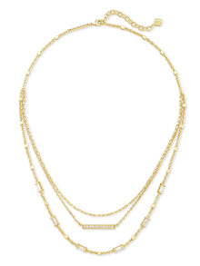  Kendra Scott Addison Multi Strand Necklace in Gold Metal