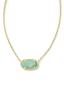  Elisa Necklace Gold in Sea Green Chrysocolla Kendra Scott