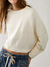 Free People Easy Street Crop Pullover in Moonglow