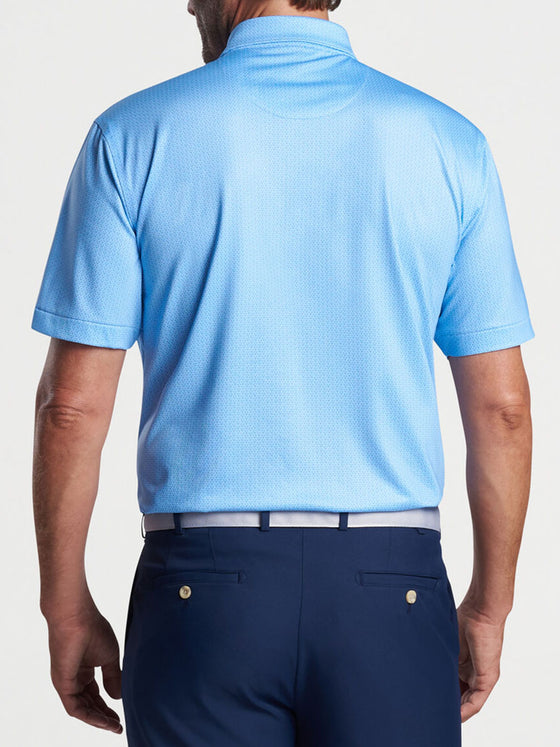 Peter Millar I'll Have It Neat Performance Jersey Polo in Cottage Blue