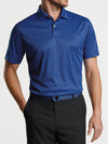 Peter Millar Featherweight Crown Check Polo in Navy