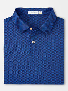  Peter Millar Featherweight Crown Check Polo in Navy