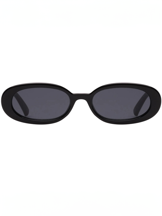 Outta Love Black Uni-Sex Oval Lens Sunglasses