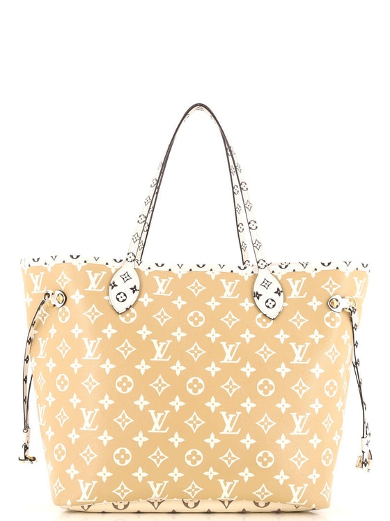 Louis Vuitton Neverfull NM Tote Limited Edition Colored Monogram Giant MM tan green