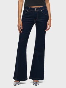  Hudson Jeans Dana High-Rise Flare with Flap in Rinse