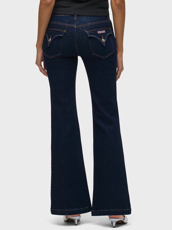 Hudson Jeans Dana High-Rise Flare with Flap in Rinse