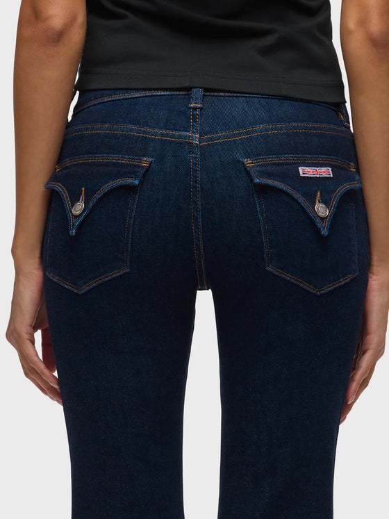 Hudson Jeans Dana High-Rise Flare with Flap in Rinse