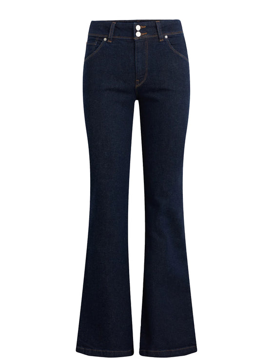 Hudson Jeans Dana High-Rise Flare with Flap in Rinse