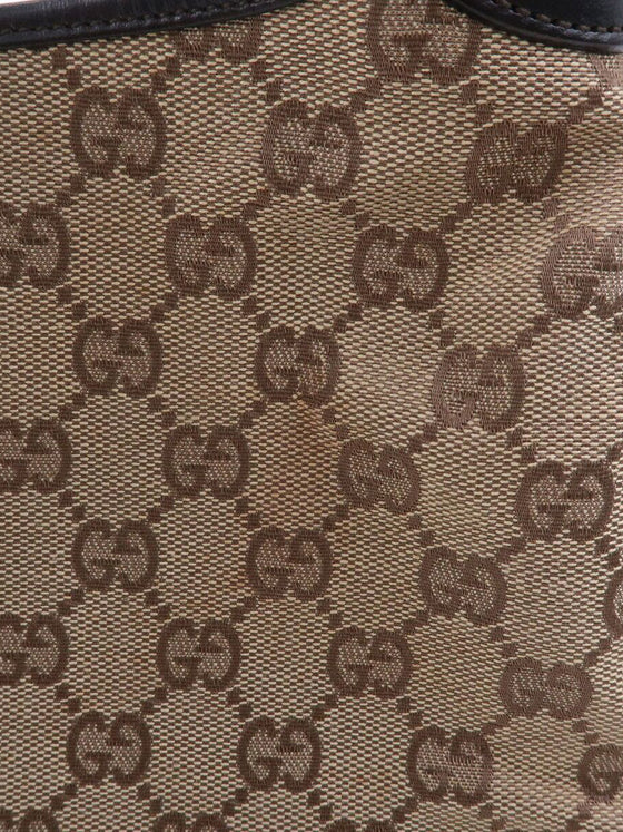 Gucci Jackie Sherry GG Canvas Shoulder Bag Beige 001.3346